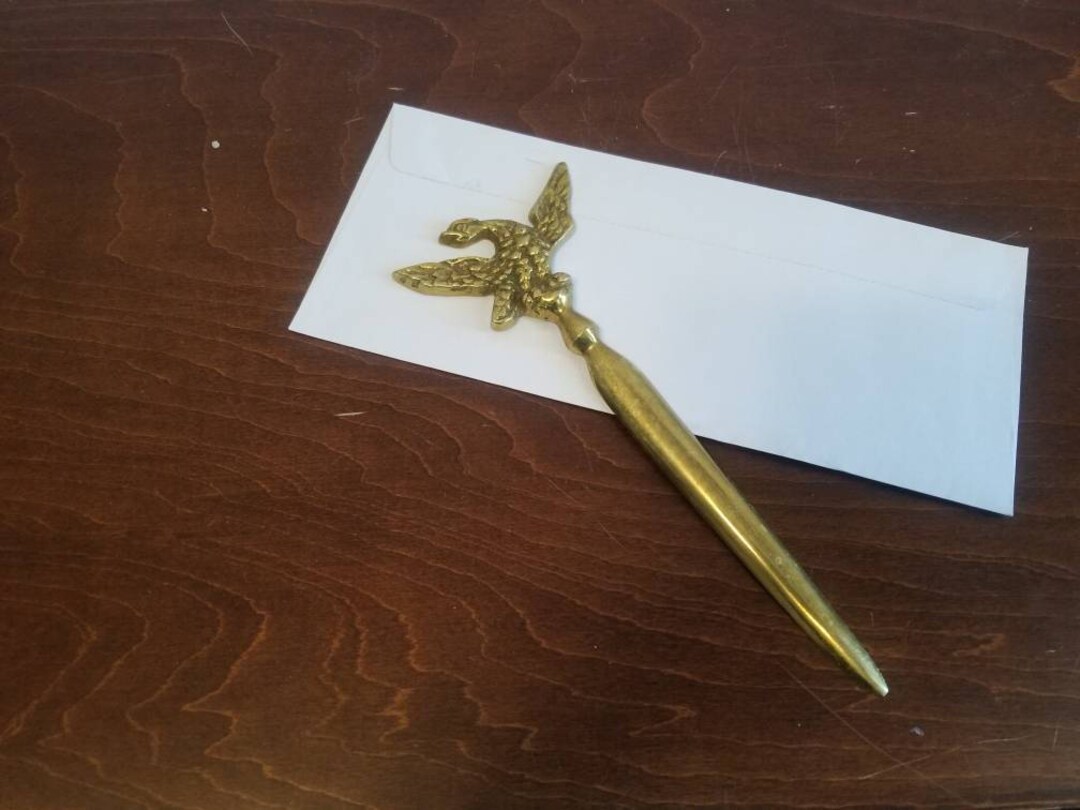 Brass Eagle Letter Opener Etsy