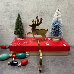Brass Deer Stocking Holder