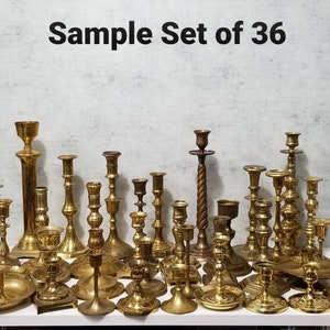 Choose Your Quantity Assorted Brass Candlesticks Free Shipping afbeelding 4