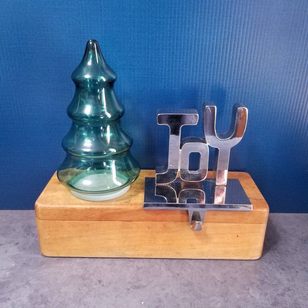 Silver Joy Stocking Holder Etsy