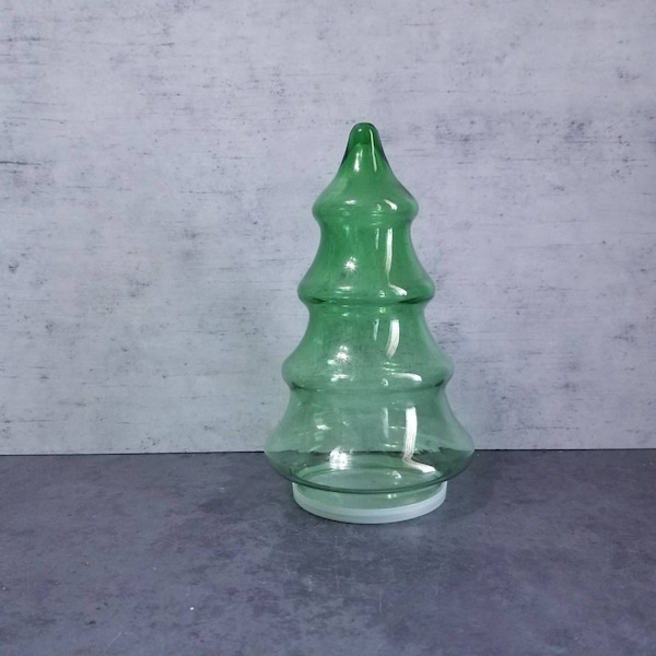 Glass Christmas Tree Jar Etsy