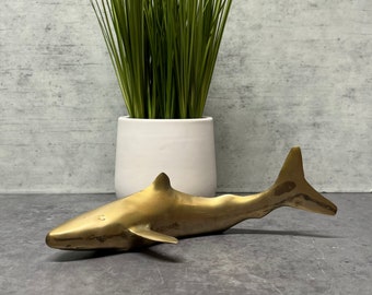 Vintage Brass Shark - 7.5"