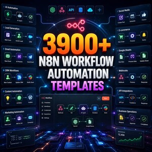 3900+ n8n Workflow Automation Templates | AI, CRM, Marketing (Digital Download)