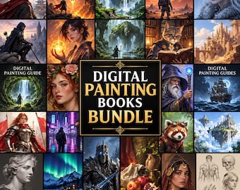 Digital Painting Book Bundle, Fantasy Artwork Collection (Digital Download)