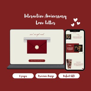 Interactive Digital Love Letter | Canva Website Template | Romantic Anniversary Gift for Boyfriend & Girlfriend | Long Distance Gift