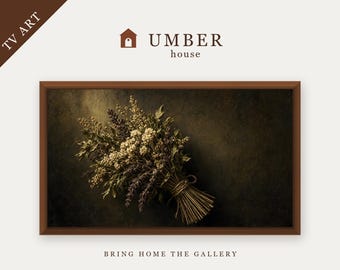 Dark Academia Dried Botanical Bundle Frame TV Art, Still Life Screensaver (Digital Download)