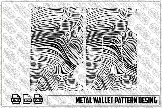 Metal Wallet Pattern Design, Decorative Laser Engraving SVG
