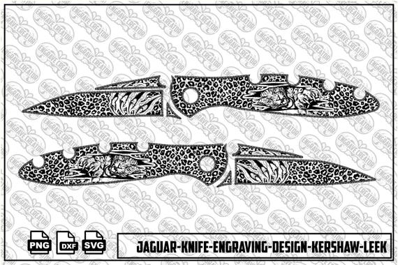 Jaguar Knife Engraving Design (Digital Download - svg, png, ai, dxf)