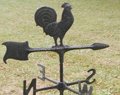 Vintage Rooster Weathervane - Chicken - Primitive Decor - Weather Vane - Garden Decor - Garden Gift