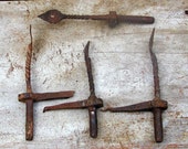 Shutter Dogs Antique Hinges Hardware Forged Colonial Architectural Salvage