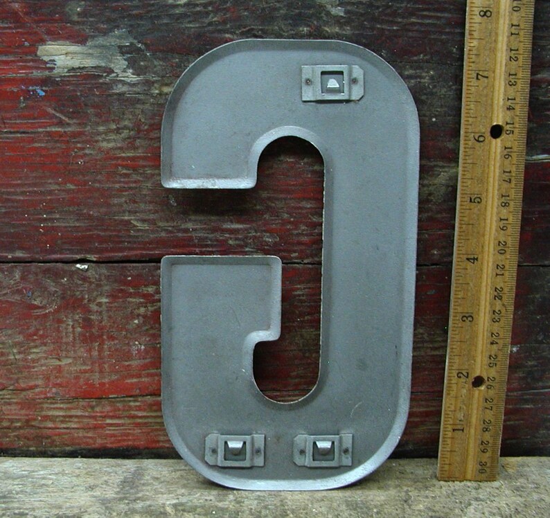 Vintage Metal Letter G Letter Sign 7 1/2 Large Thick Tin Etsy