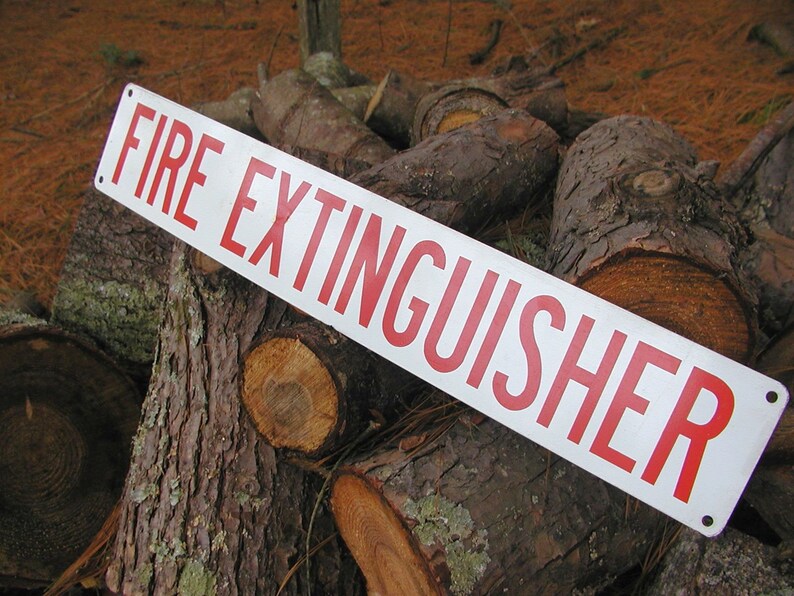 Vintage Fire Extinguisher Sign Fireman Firefighter Gift Metal Etsy