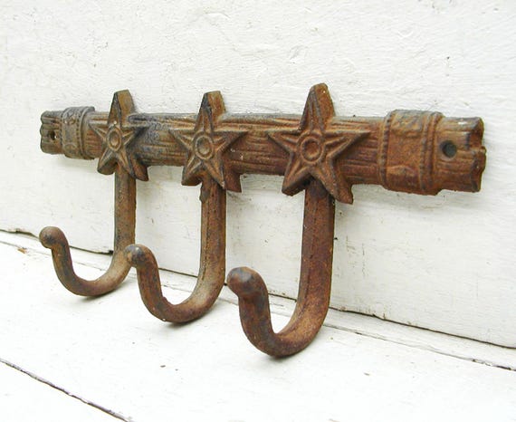 Rustic Cowboy Decor / Western Wall Hook / Barn Hook / Western Decor / Tack Hooks / Cowboy Gifts / Key Hat Rack /Western Gift