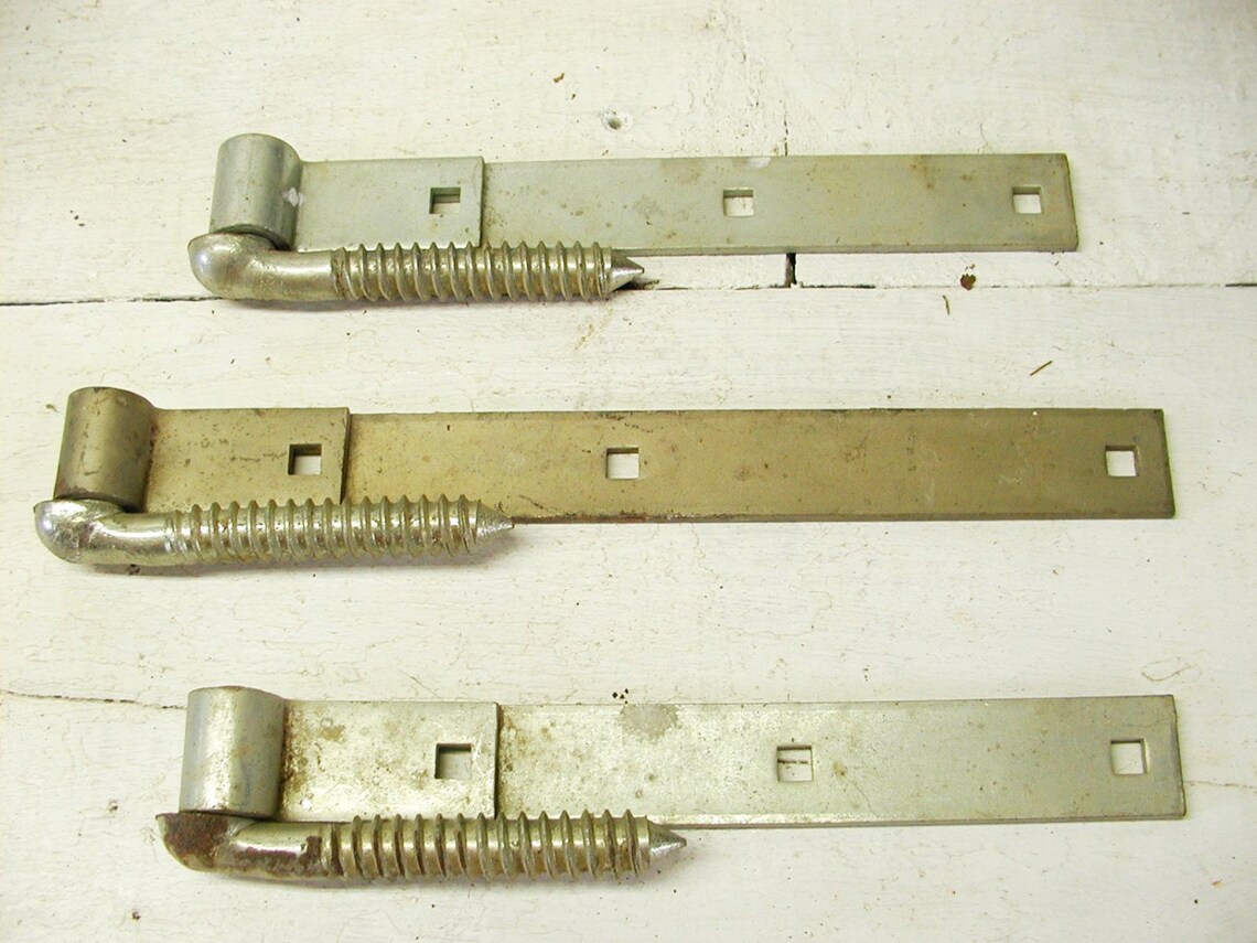 Galvanized Barn Gate Hinges NOS Farm Hinge Heavy Duty Etsy