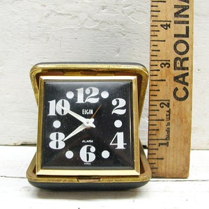 Vintage Elgin Travel Alarm Clock Mid Century Tested image 10