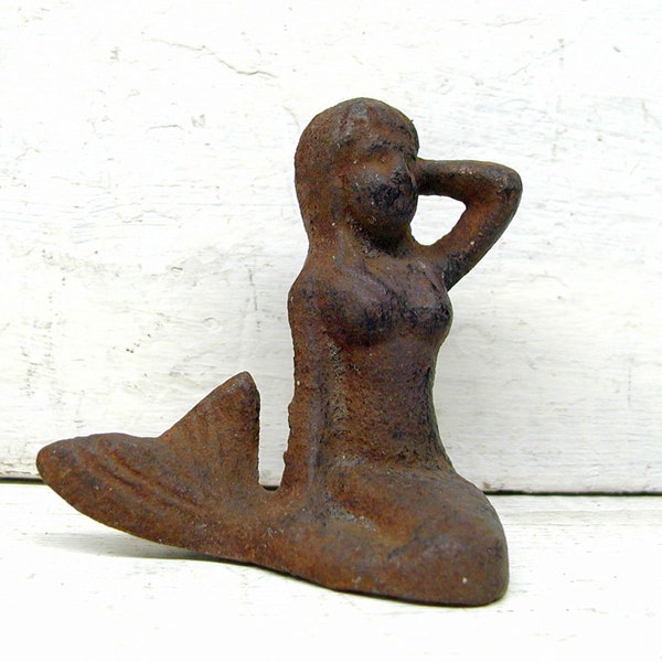 Mermaid Decor - Figurine - Mermaid Lover Gifts - Rustic Beach Decor - Beach Lover Gift - Small Inexpensive Gift