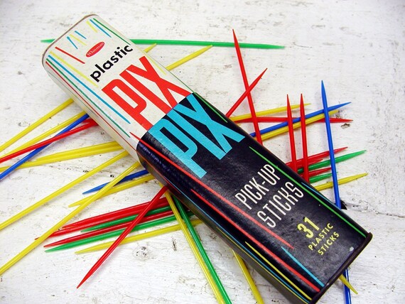 vintage pix pix pick up sticks game pickup stix whitman etsy pickup stix restaurant