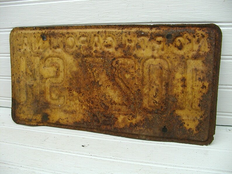 License Tag Plate North Carolina NC Rusty Automobile Man - Etsy