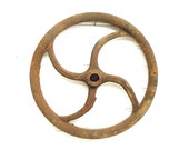 Vintage Iron Pulley Wheel - Industrial Lamp Pulley - Barn Farm Decor - Salvage - Upcycle - Well Pulley - Rope Pulley - Rusty Barn