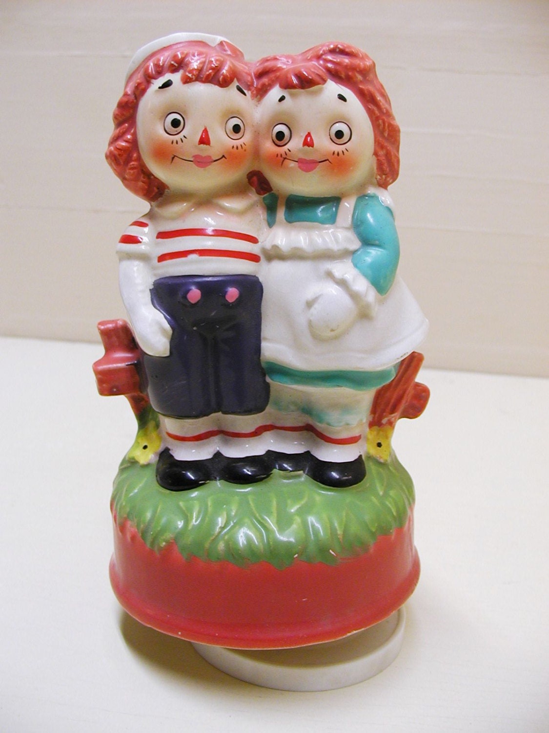 Porcelain Raggedy Ann and Andy Music Box Etsy