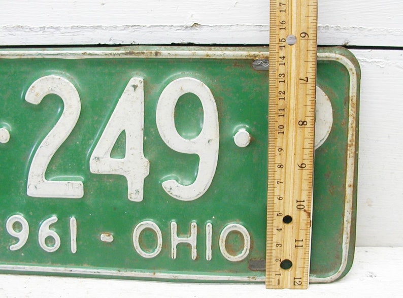 Ohio License Tag Ohio License Plate 1961 W 249 P Etsy