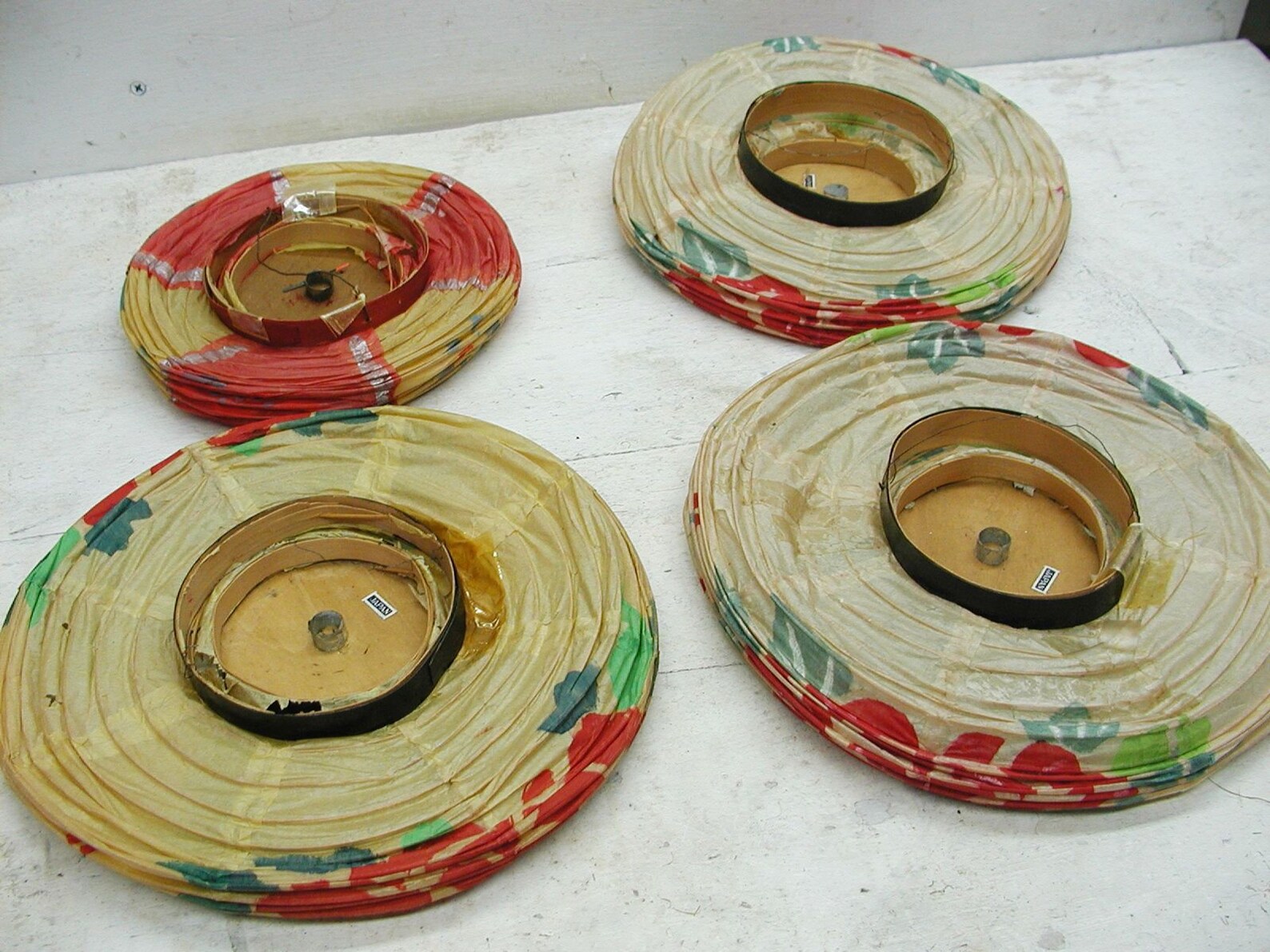 Vintage Japanese Paper Lanterns Original Mid Century Candle Etsy