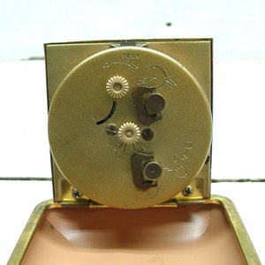 Vintage Elgin Travel Alarm Clock Mid Century Tested image 7