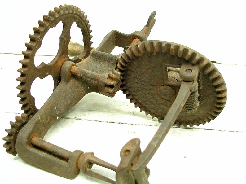 Vintage Apple Peeler Lockey Howland Company Apple Peeler Pat'd 1856 Gear Driven Apple Peach Peeler Read Description image 6