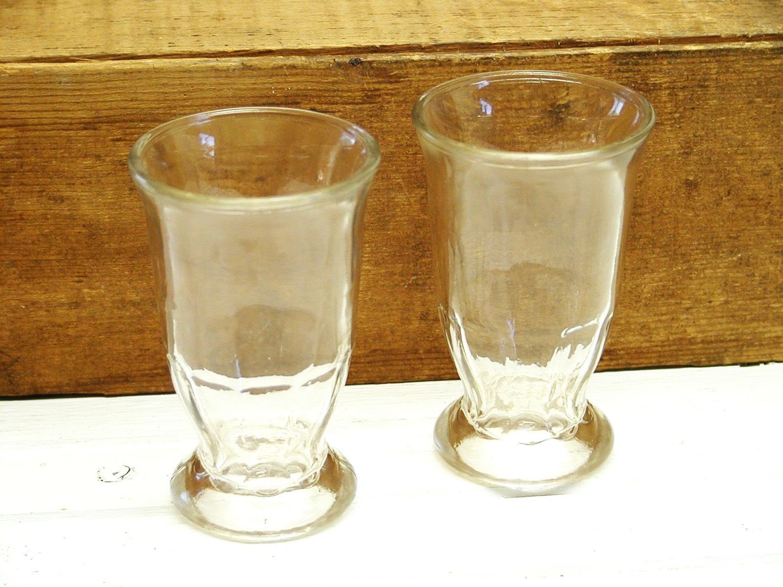 Vintage Glass Dessert Cups Pair Dessert Glasses replacement Etsy