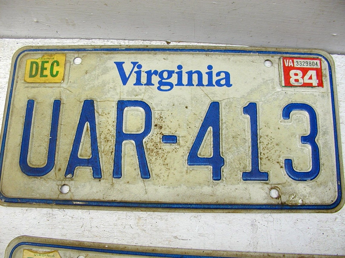 Placa de licencia VA Virginia Car Tag Juego de placas Etsy España