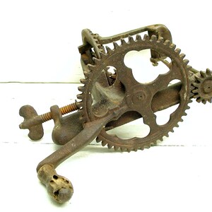 Vintage Apple Peeler Lockey Howland Company Apple Peeler Pat'd 1856 Gear Driven Apple Peach Peeler Read Description image 3