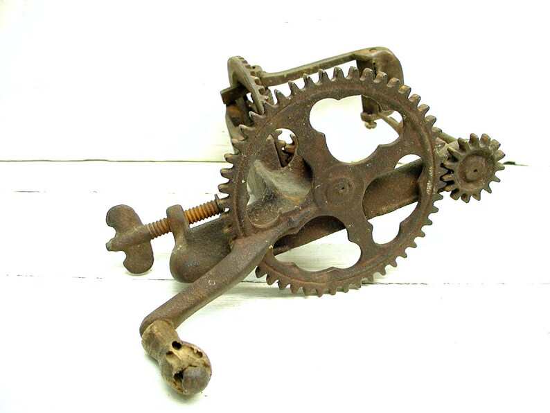 Vintage Apple Peeler Lockey Howland Company Apple Peeler Pat'd 1856 Gear Driven Apple Peach Peeler Read Description image 3