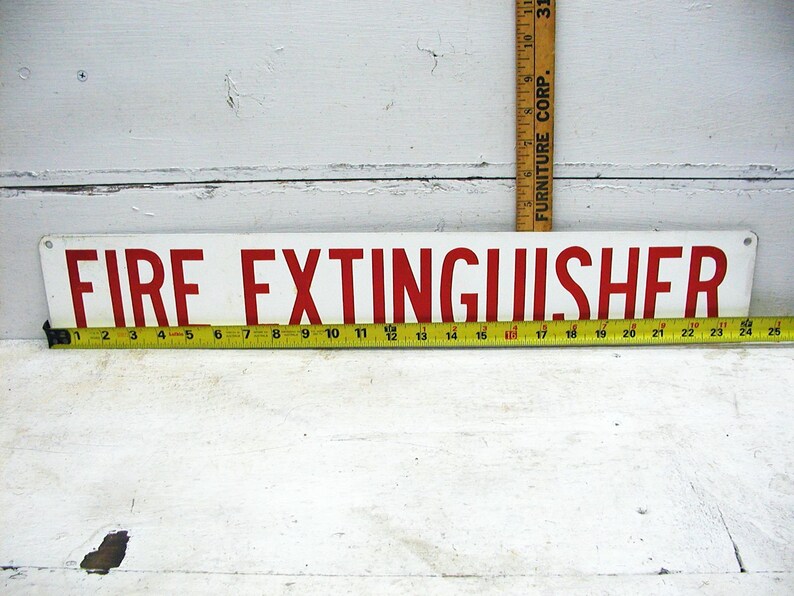 Vintage Fire Extinguisher Sign Fireman Firefighter Gift Metal Etsy