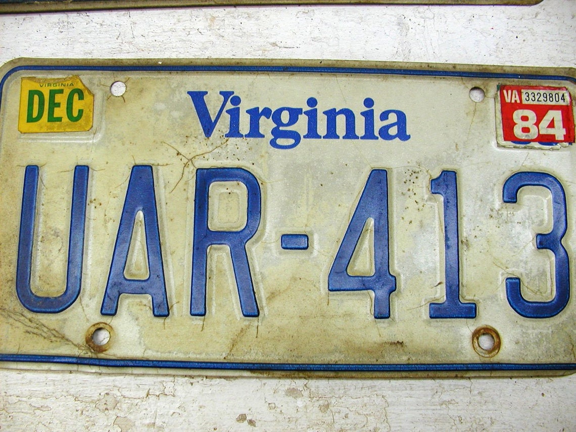 VA License Plate Virginia Car Tag Matched Set of Plates - Etsy