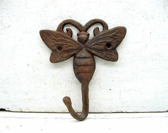 Cast Iron Butterfly or Moth Hook - Key Hook - Butterfly Collector - Kitchen Umbrella - Butterfly Gift - Garden Accents - Nature Lover
