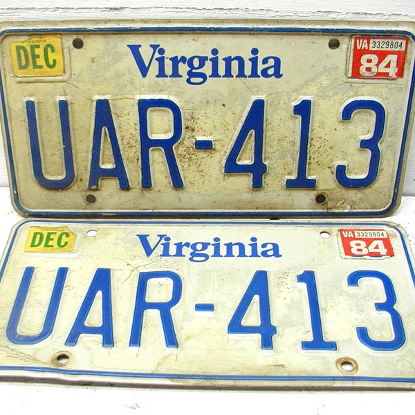 Vintage Virginia License Plate Etsy