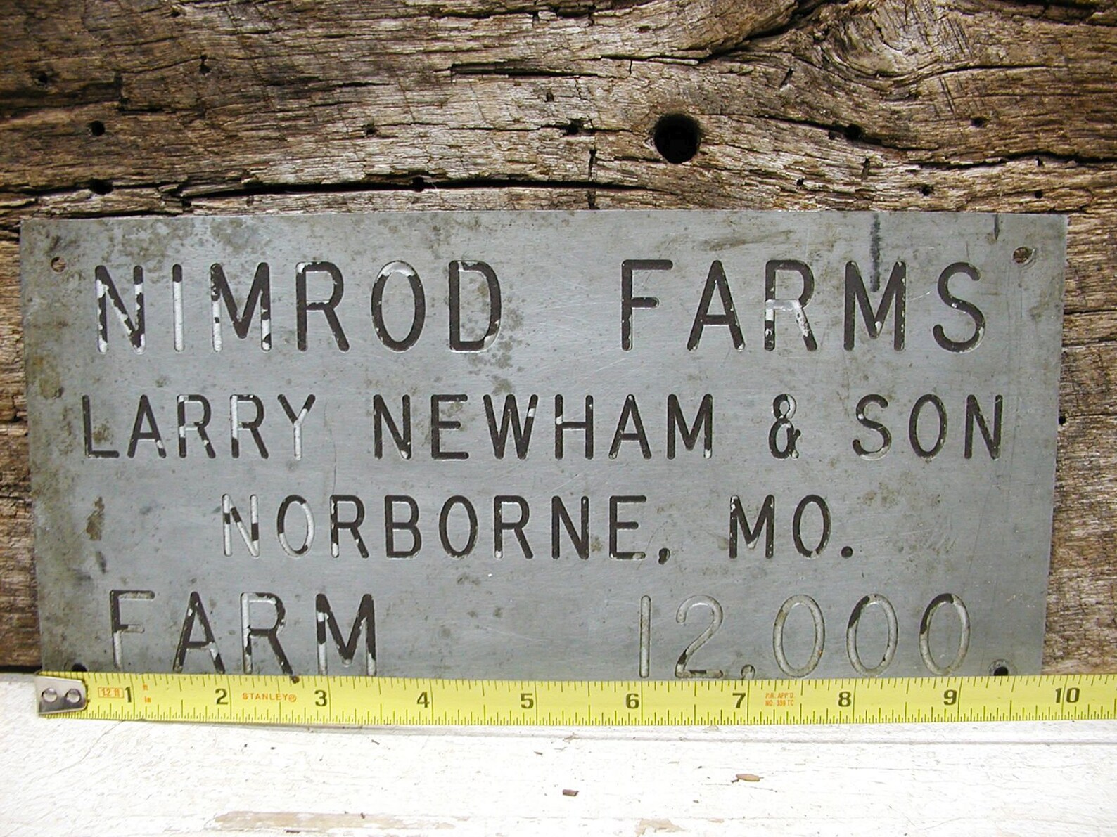 Vintage Metal Sign Nimrod Farms Norborne MO Farm Sign Etsy