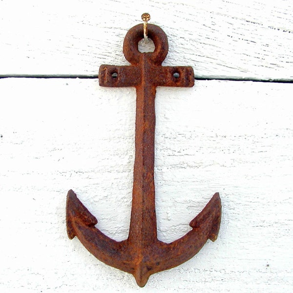 Anchor Nautical Theme Decor - Rusty Anchor For Your Beach House Ocean - Seaside