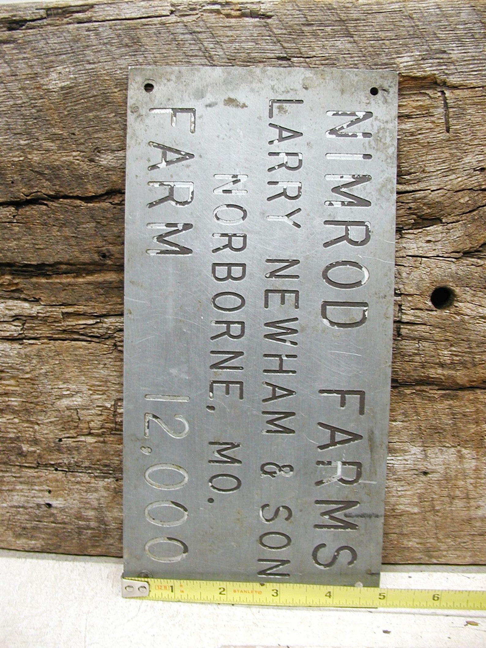 Vintage Metal Sign Nimrod Farms Norborne MO Farm Sign Etsy