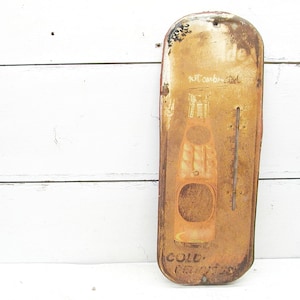 Vintage Tin Advertising Thermometer - Tru Ade - Soft Drink - Soda Advertising - Rustic Advertising - Rusty Signs - Advertising Signs