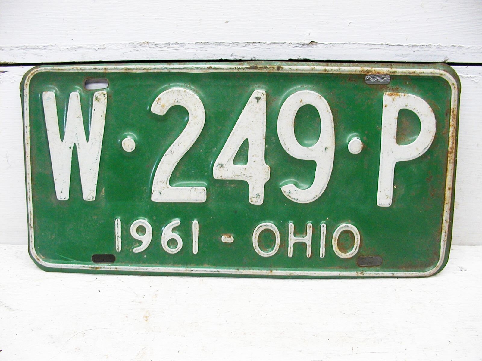 Ohio License Tag Ohio License Plate 1961 W 249 p Etsy
