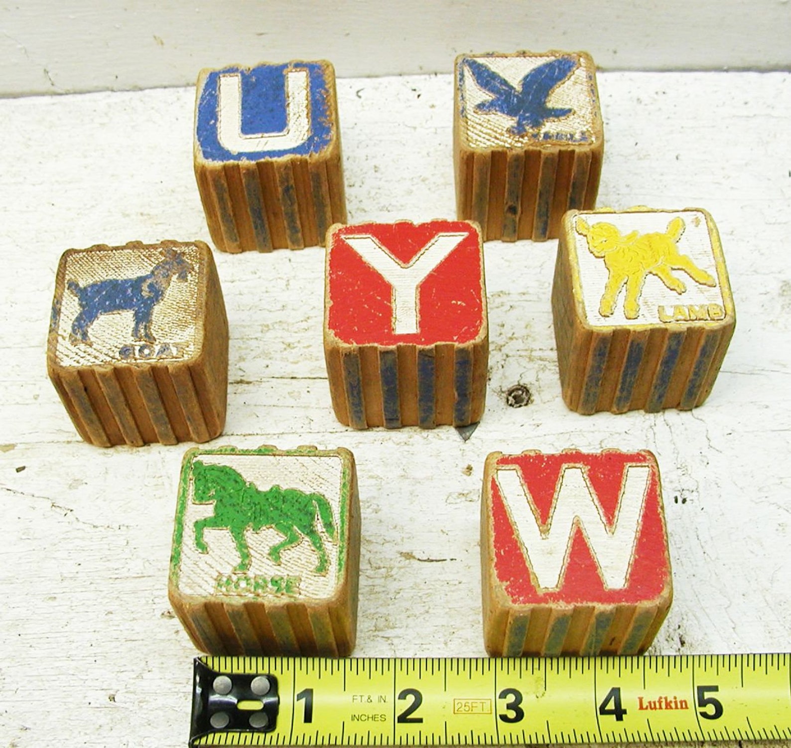 Vintage Wooden Blocks / Letter Blocks / Animal Blocks / Toy Etsy