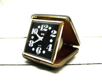 Vintage Elgin Travel Alarm Clock - Mid Century - Tested