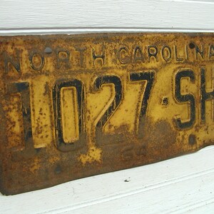 License Tag Plate North Carolina NC Rusty Automobile Man - Etsy