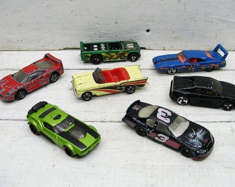 Hot Wheels Action Dale Earnhardt Mixed Lot 7 Toy Cars Fair Condition Ferrari Charger Daytona