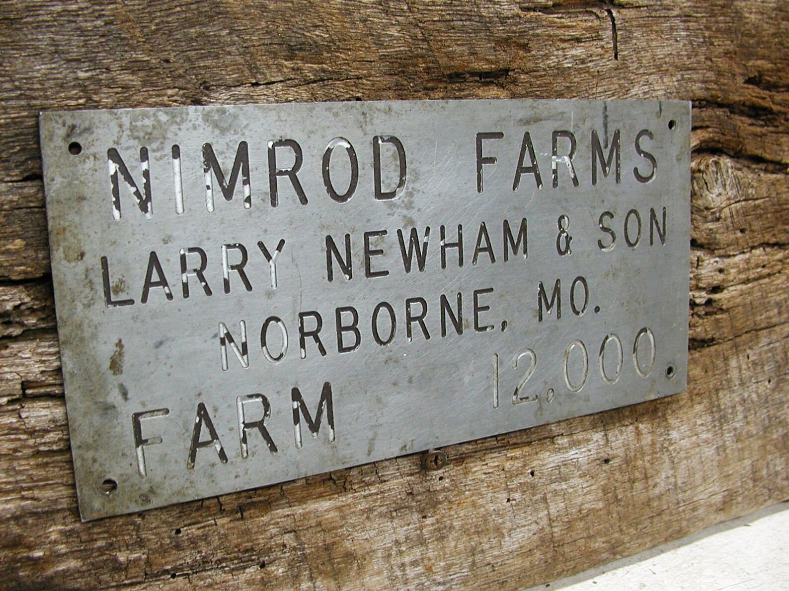 Vintage Metal Sign Nimrod Farms Norborne MO Farm Sign Etsy