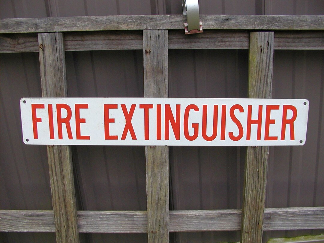Vintage Fire Extinguisher Sign Fireman Firefighter Gift Metal Etsy