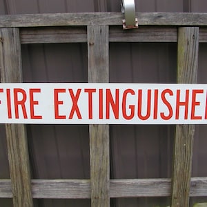 Vintage Fire Extinguisher Sign Fireman FireFighter Gift Metal Sign Restoration 24" Fire Alarm