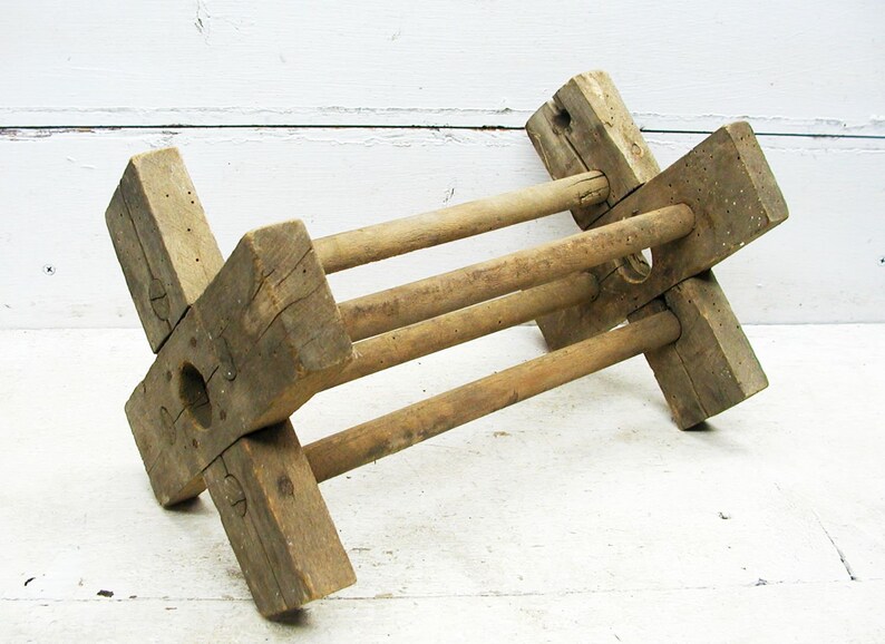Rope Winder Amish Decor Vintage Wooden Spool Winder Rope Spool Unique Project Piece Perfectly Primitive