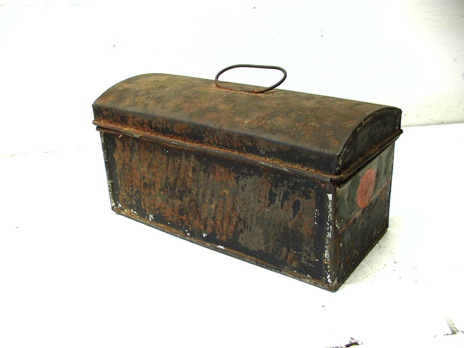 Vintage Tin Document Box Spice Tin Tea Tin Folk Art Painted Etsy